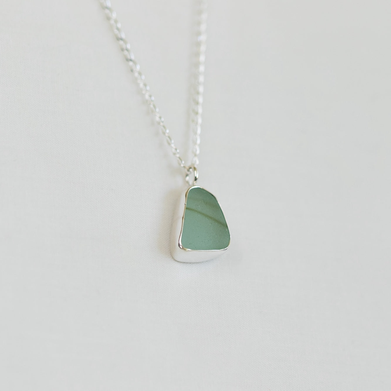 Medium Bezel Sea Glass Necklaces (open back)