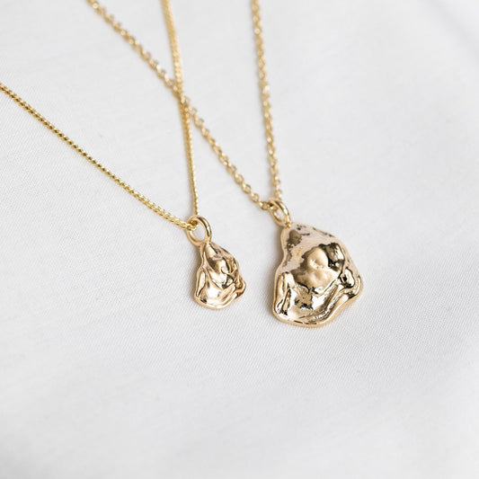 Oyster Lid Necklace - gold
