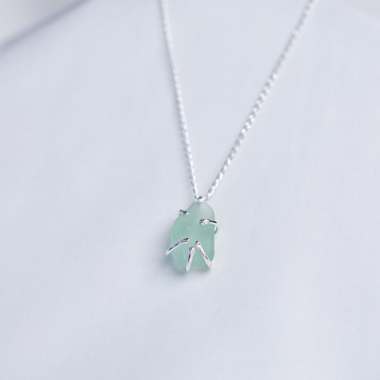 Sea Glass Necklaces - Claw set pendants