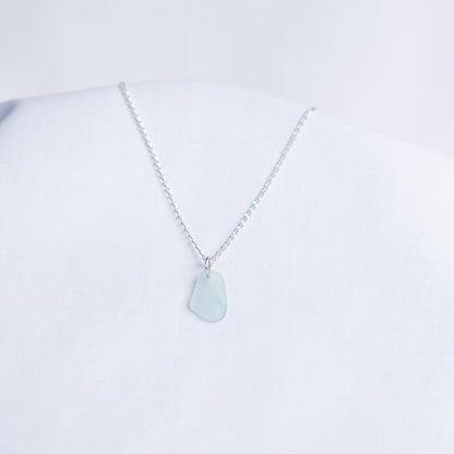 Sea Glass Necklaces - sea foam blues & greens