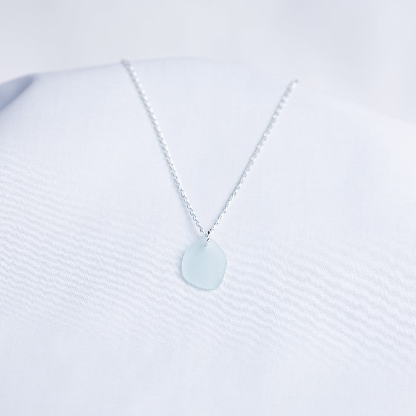 Sea Glass Necklaces - sea foam blues & greens