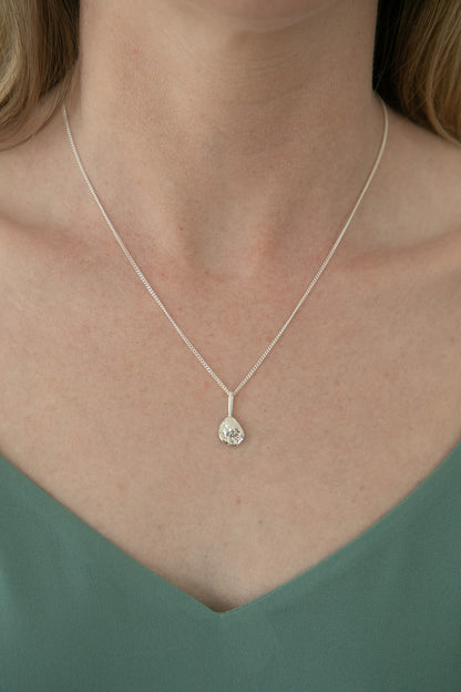 Oyster Drop Necklace - silver