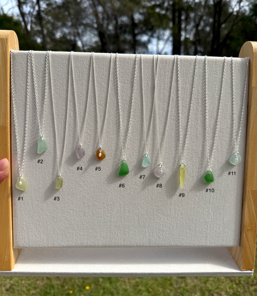 Minimal Sea Glass Necklaces - Batch 2