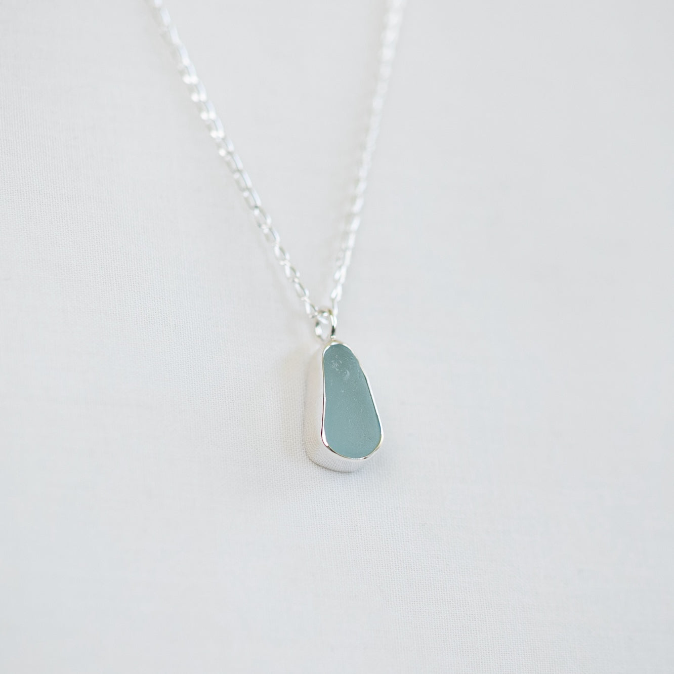 Medium Bezel Sea Glass Necklaces (open back)