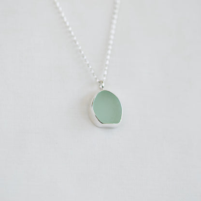 Large Bezel Sea Glass Necklace
