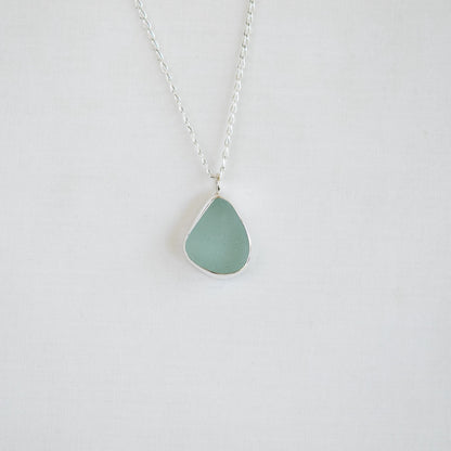 Large Bezel Sea Glass Necklace