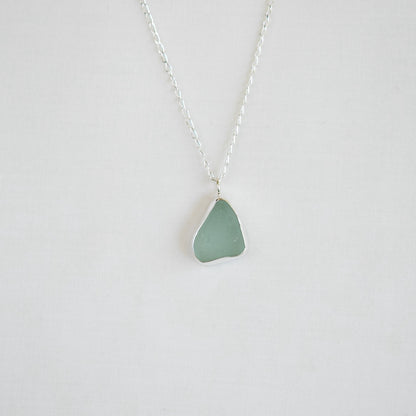 Large Bezel Sea Glass Necklace