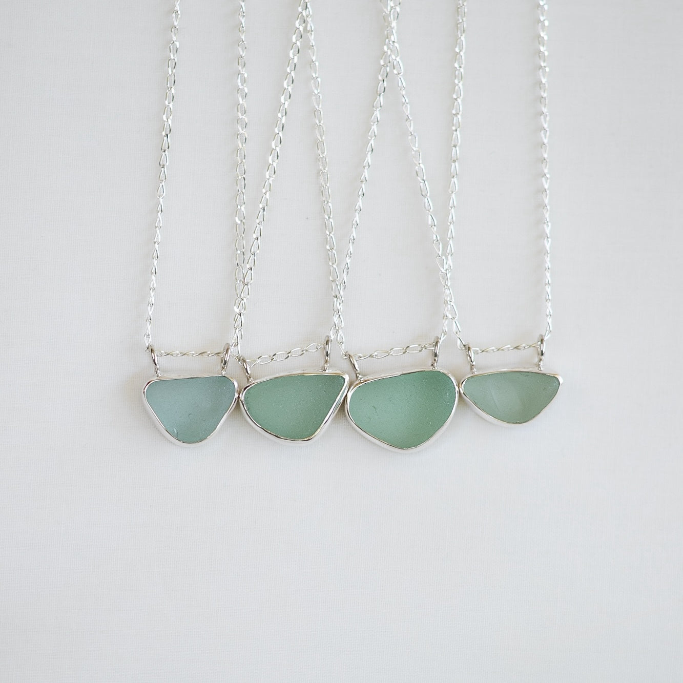 Double Bail Sea Glass Necklaces