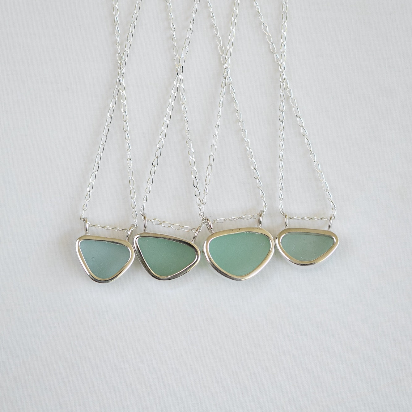 Double Bail Sea Glass Necklaces