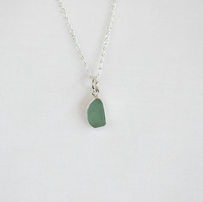 Small Bezel Sea Glass Necklaces (open back)