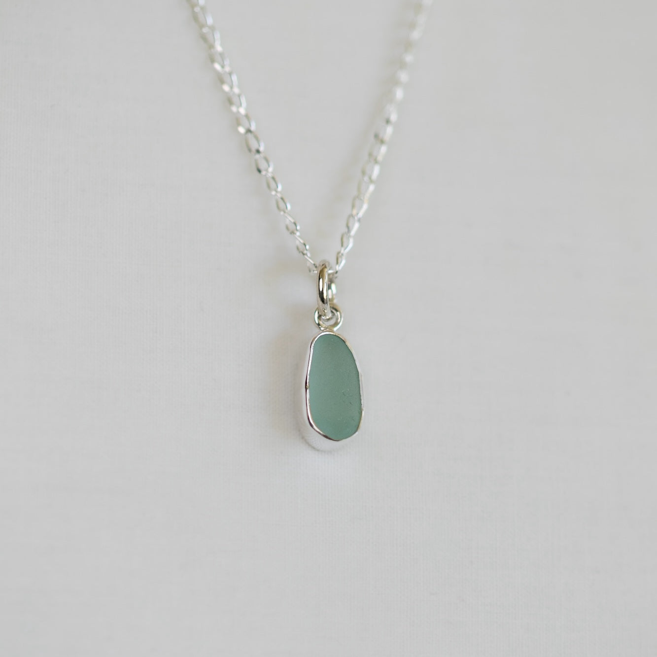 Small Bezel Sea Glass Necklaces (open back)