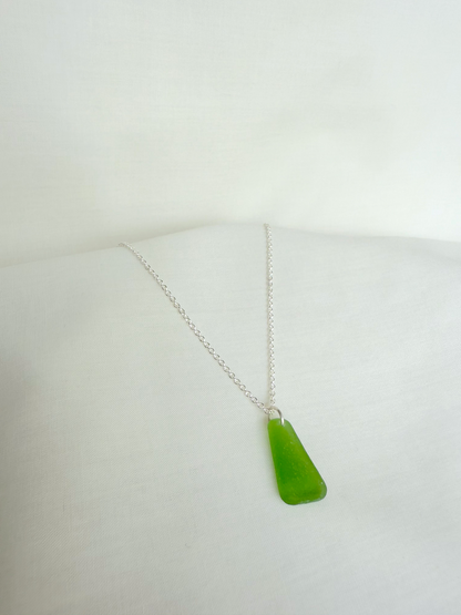 Sea Glass Necklaces - greens