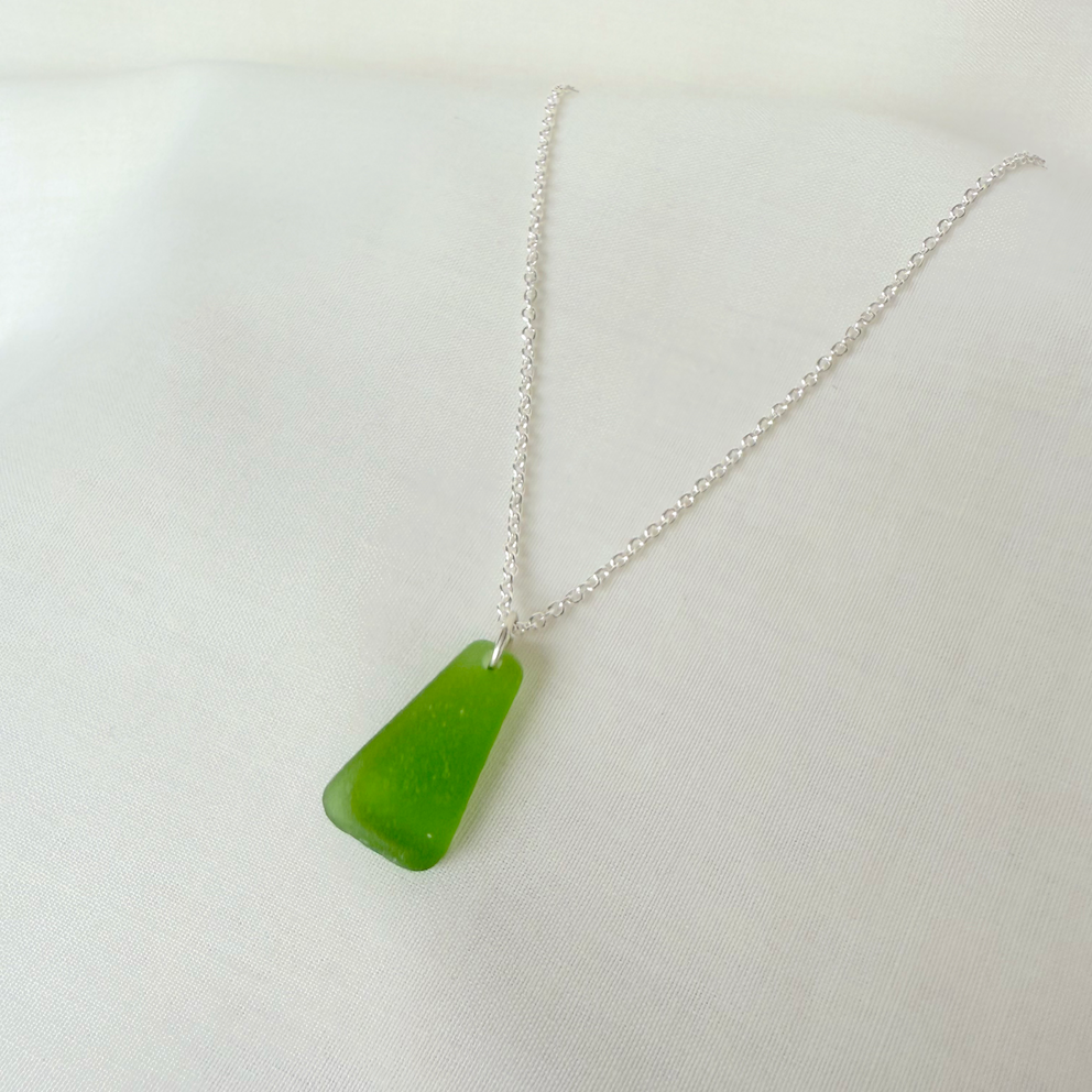 Sea Glass Necklaces - greens