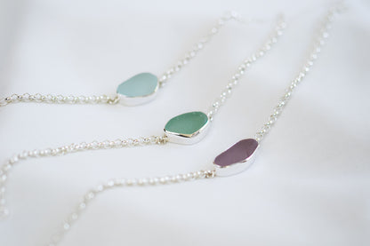 Bezel Sea Glass Bracelets