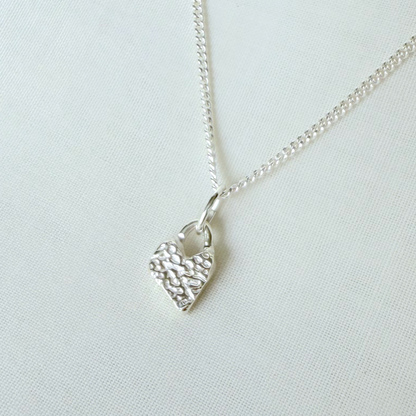 Cuttlefish Channels Mini Heart Necklace