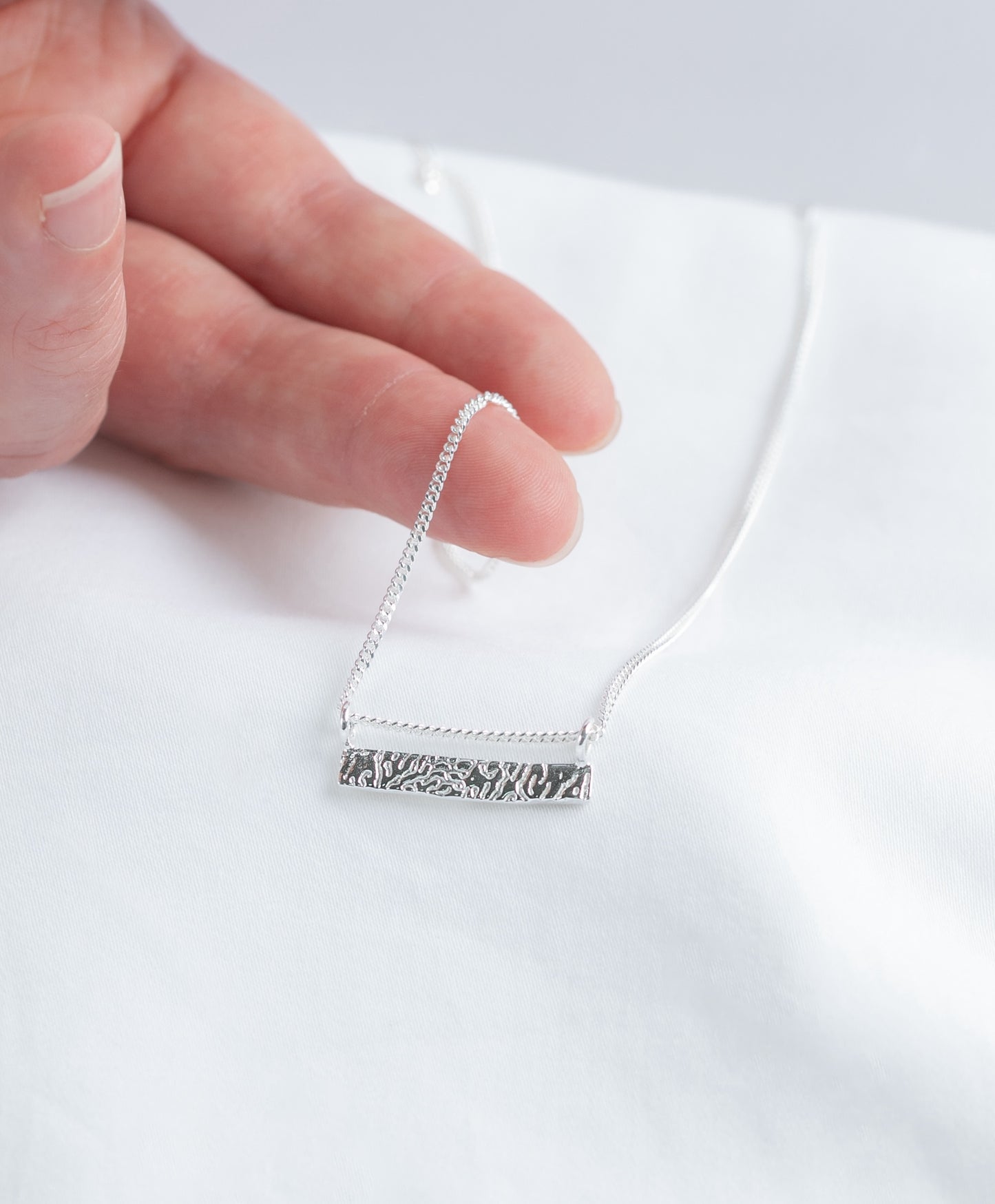 Cuttlefish Horizon Bar Necklace