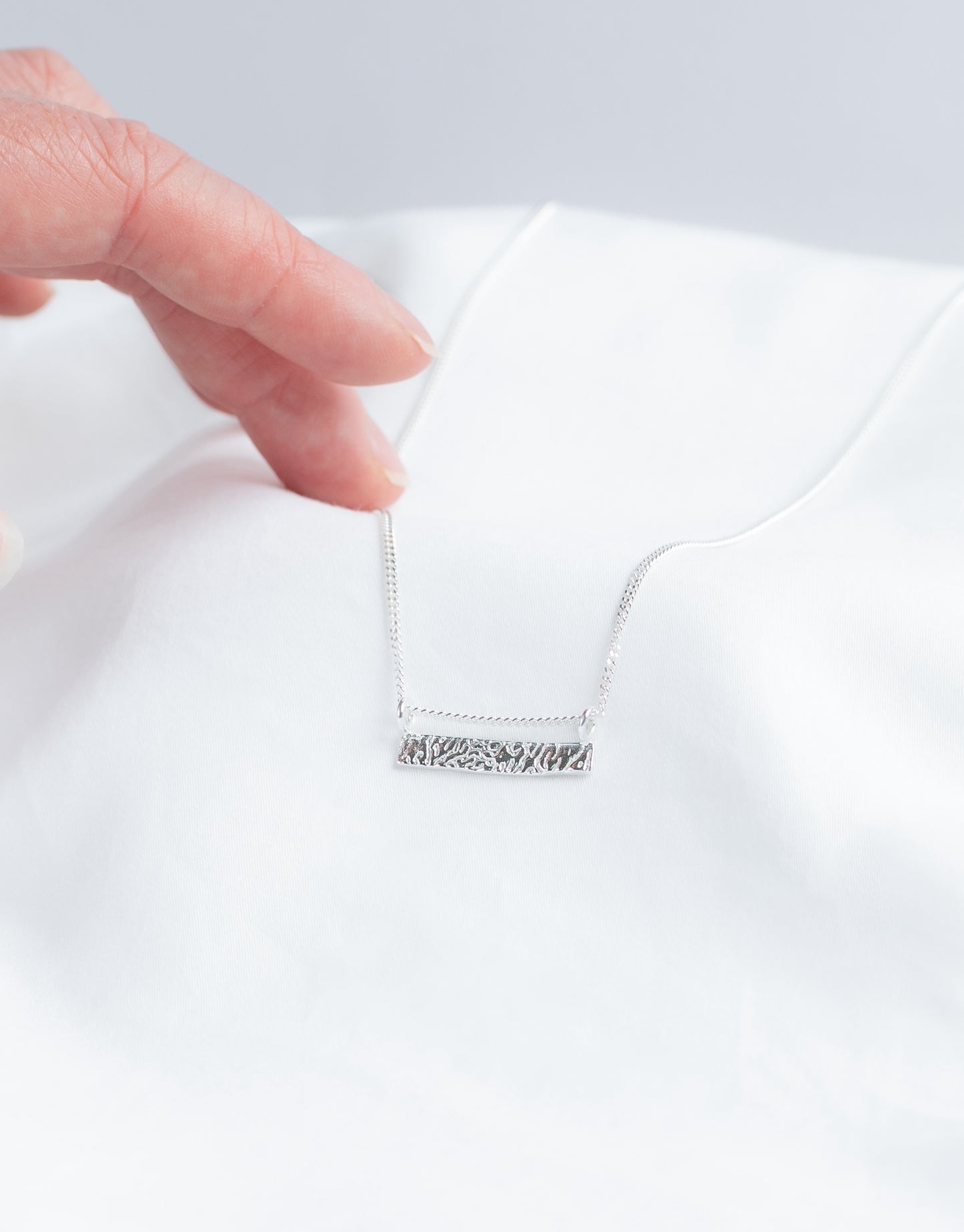 Cuttlefish Horizon Bar Necklace