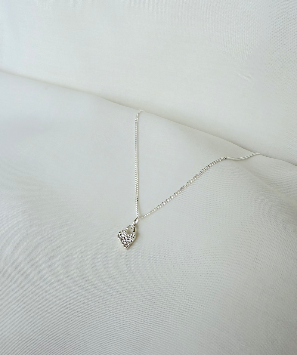 Cuttlefish Channels Mini Heart Necklace