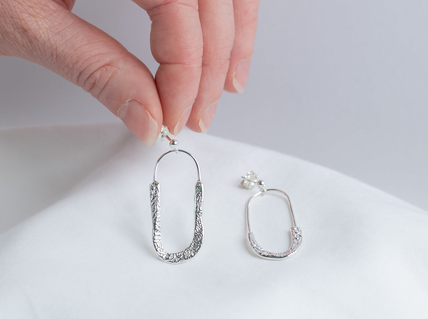 Cuttlefish Paperclip Earrings