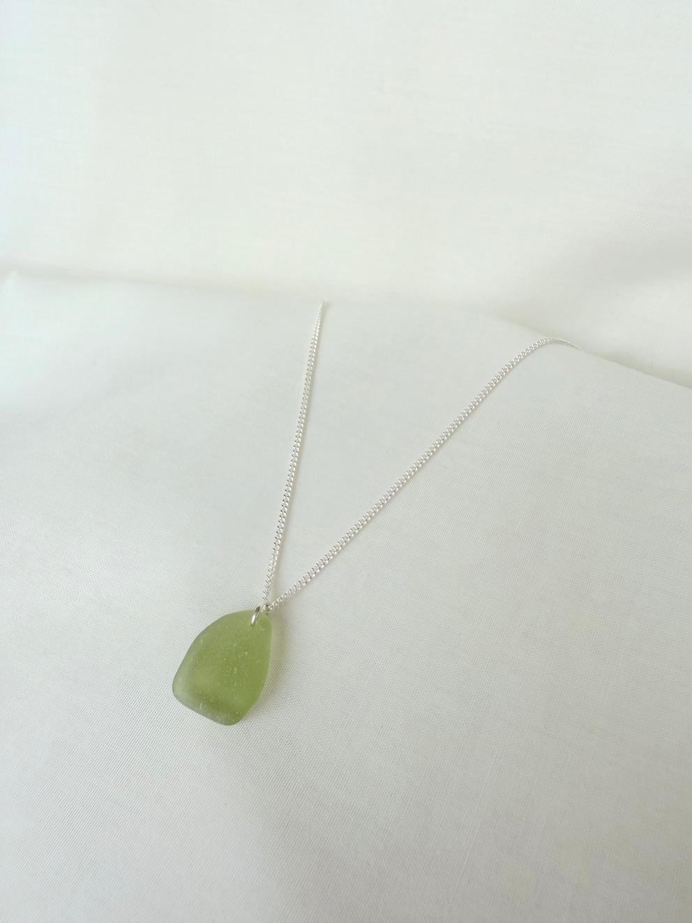 Sea Glass Necklaces - greens