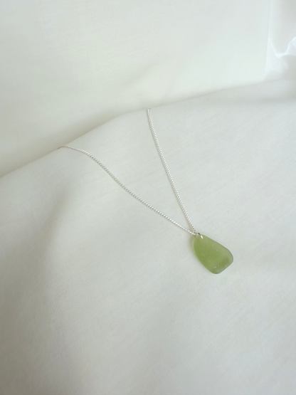 Sea Glass Necklaces - greens