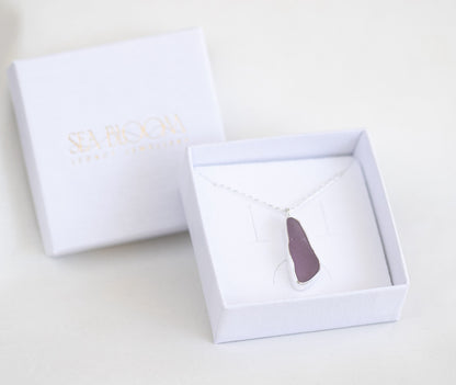 Large Bezel Sea Glass Necklace