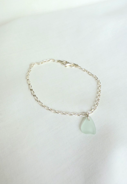 Sea Glass Bracelet - sea foam