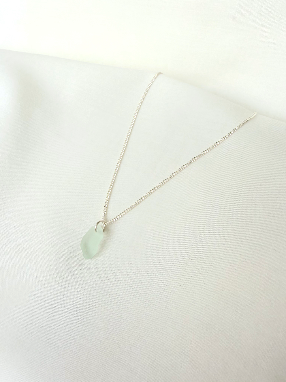 Sea Glass Necklaces - sea foam blues & greens