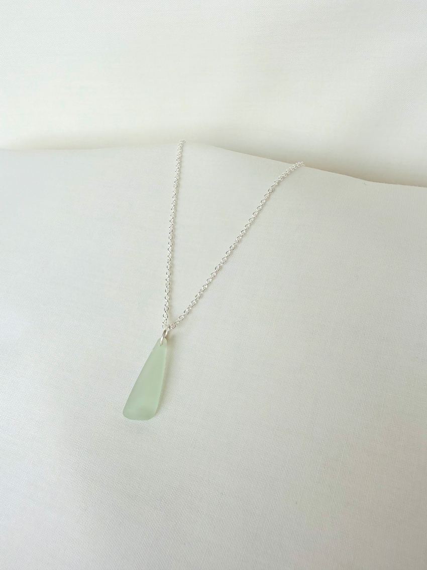 Sea Glass Necklaces - sea foam blues & greens