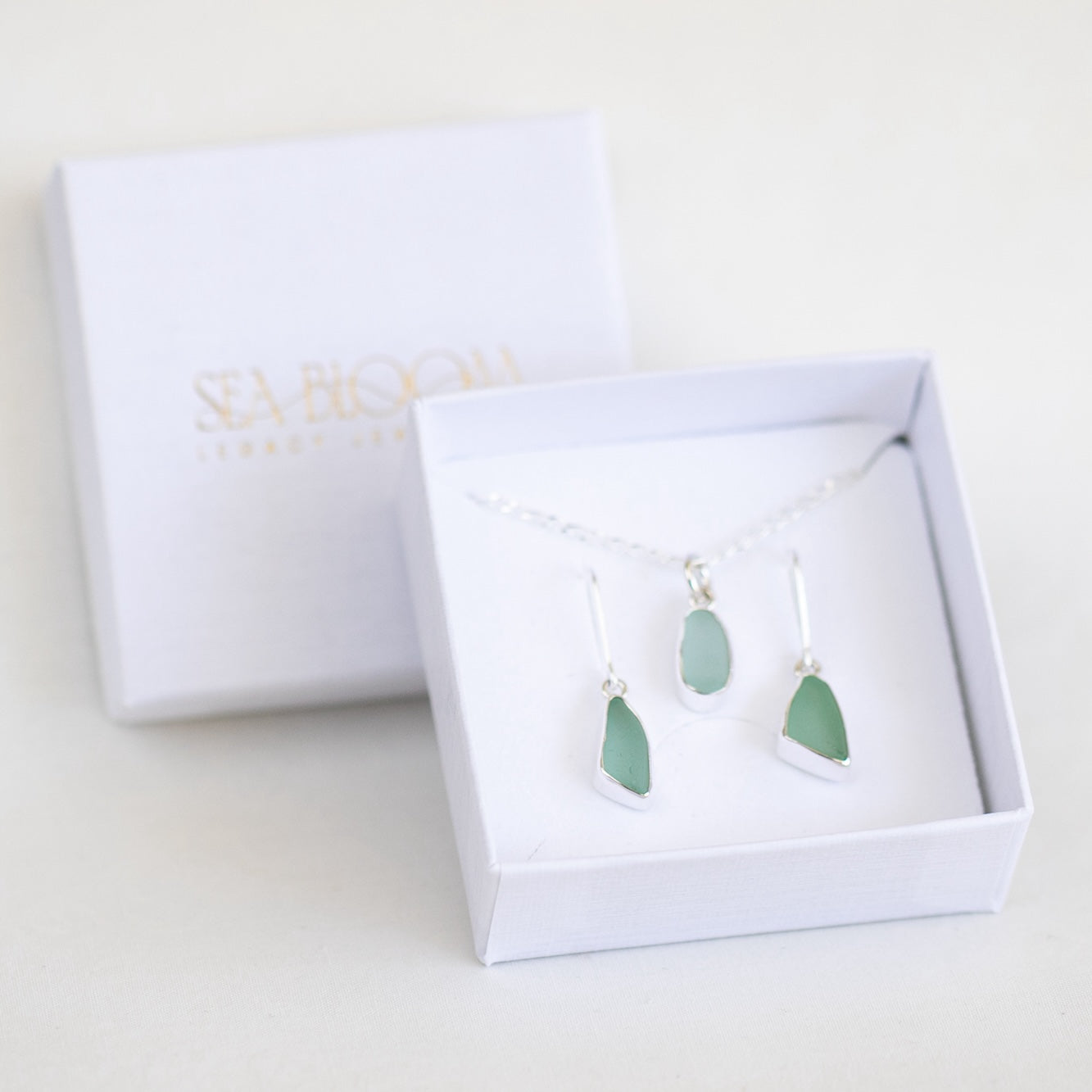 Small Bezel Sea Glass Necklaces (open back)