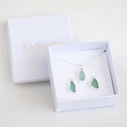 Small Bezel Sea Glass Necklaces (open back)