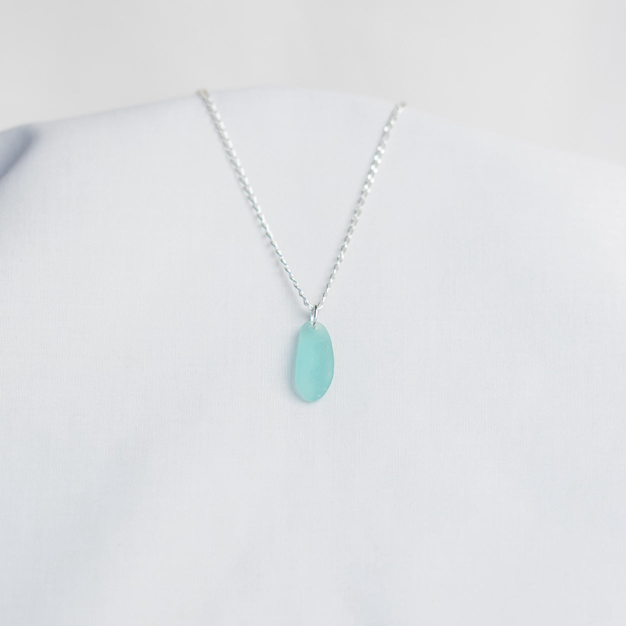 Sea Glass Necklaces - sea foam blues & greens
