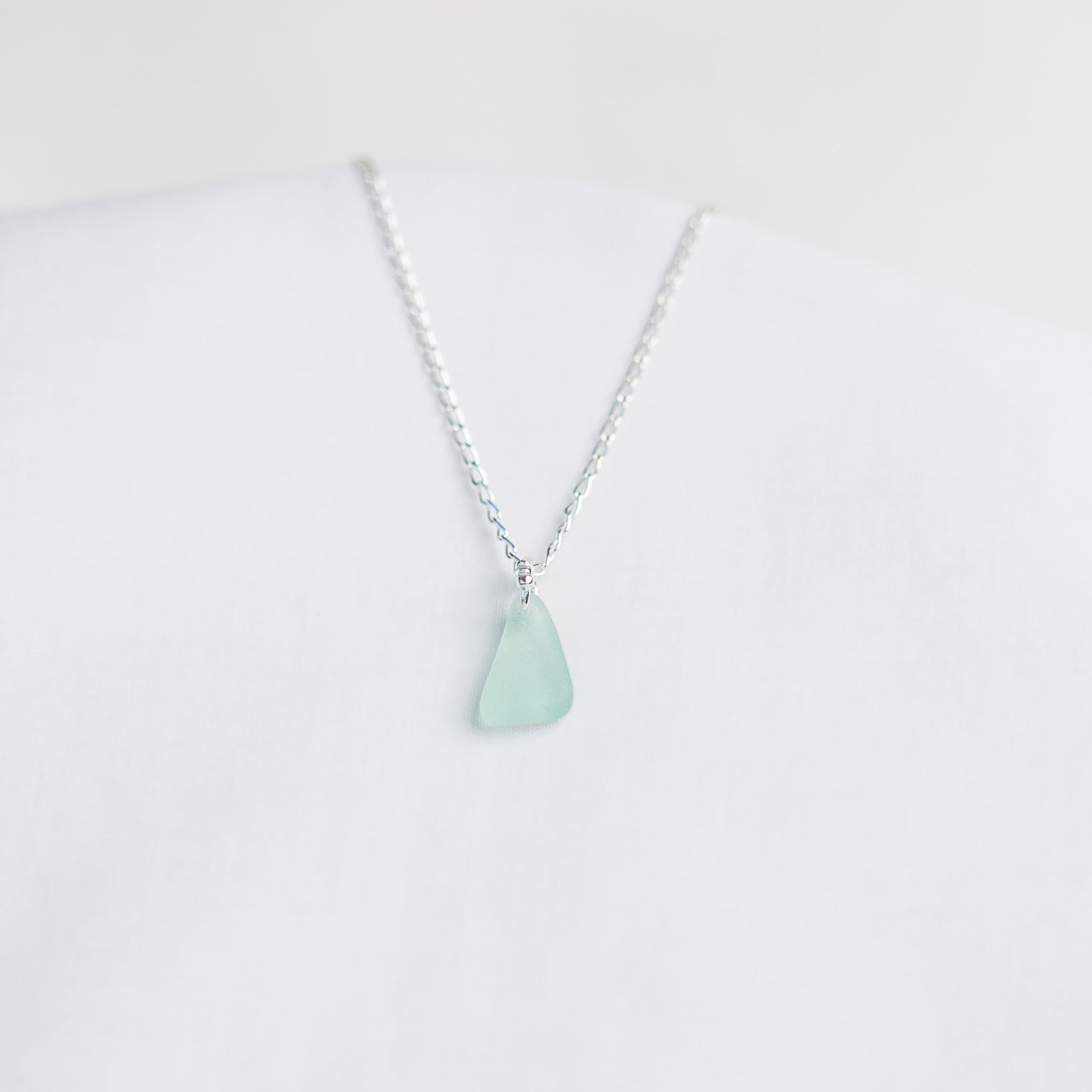 Sea Glass Necklaces - sea foam blues & greens