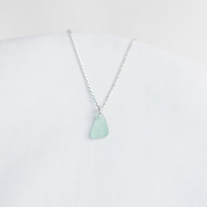 Sea Glass Necklaces - sea foam blues & greens
