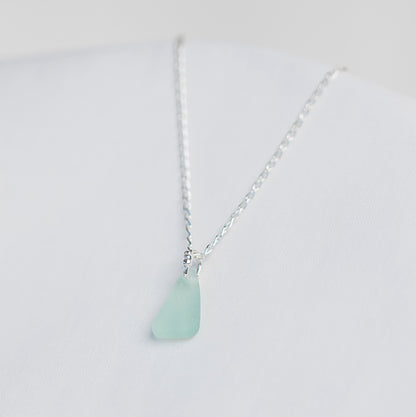 Sea Glass Necklaces - sea foam blues & greens